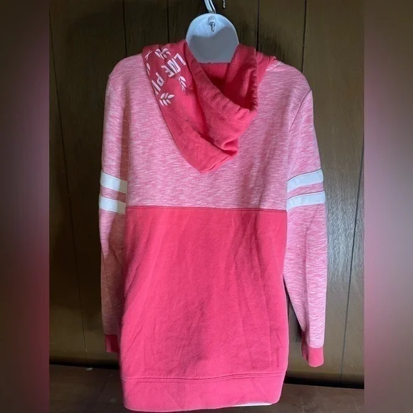 Womens Pink hoodie size medium pink love on hood - Picture 8 of 10